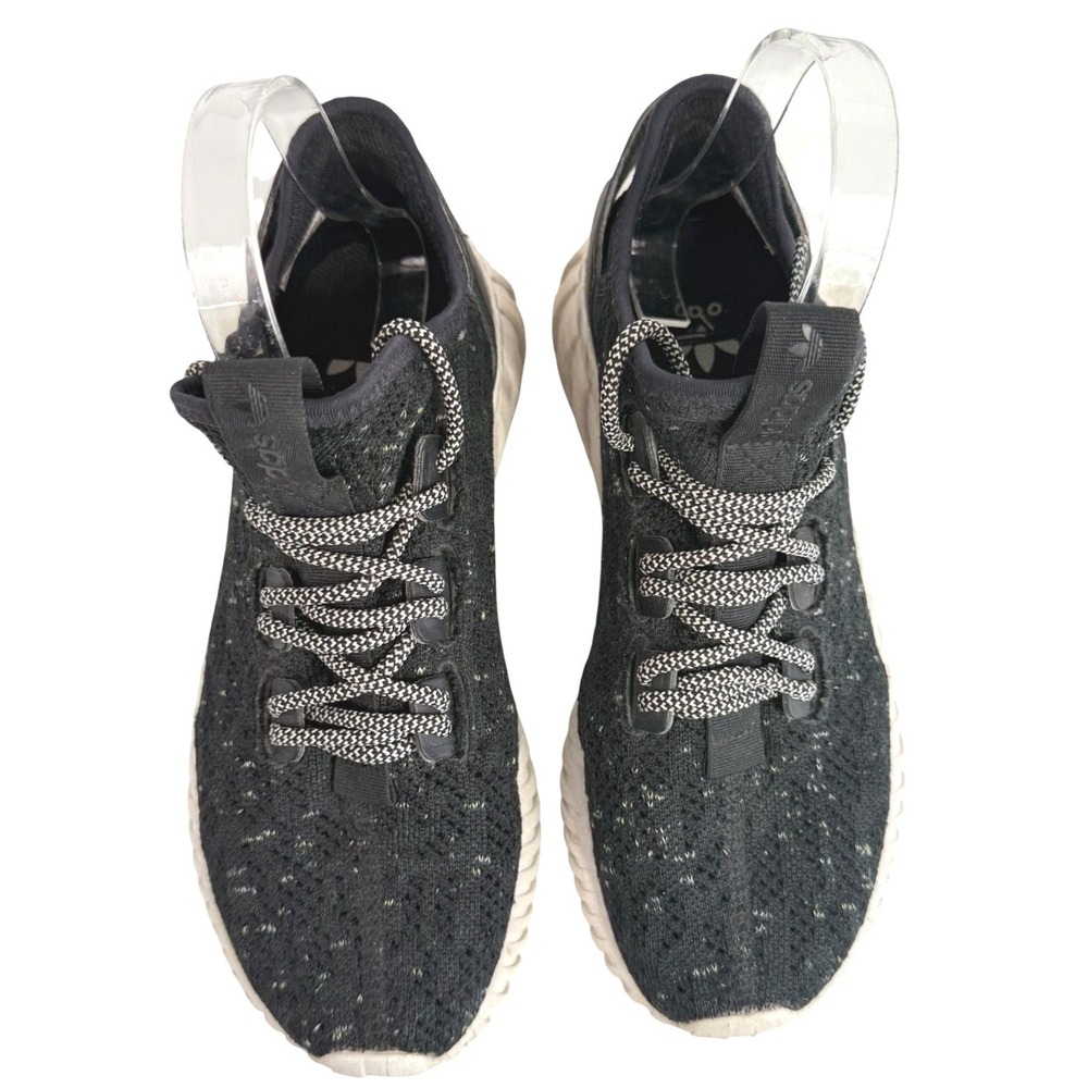 Adidas Tubular Primeknit Black White Running Shoes Sneakers Mens 6.5 Womens 8 - Picture 5 of 12